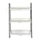 Distressed White 3-Tier Metal Tray with Black Frame